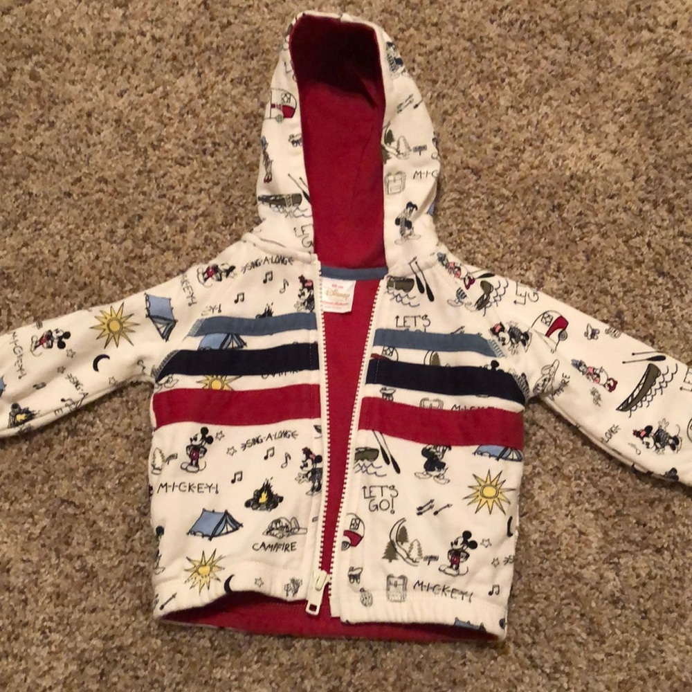 Hanna Andersson Mickey camping zip up jacket
